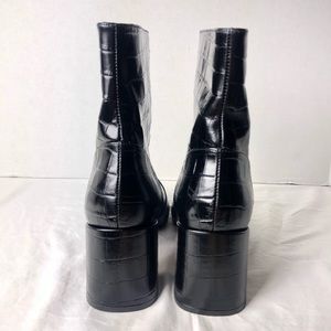 rowan croc zip front boot